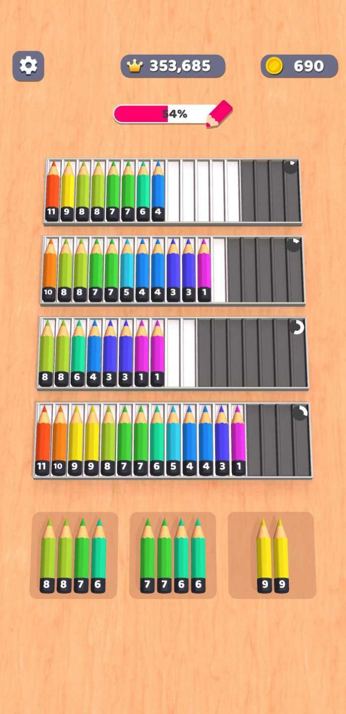 铅笔排序3D游戏安卓版  v0.1.0图1