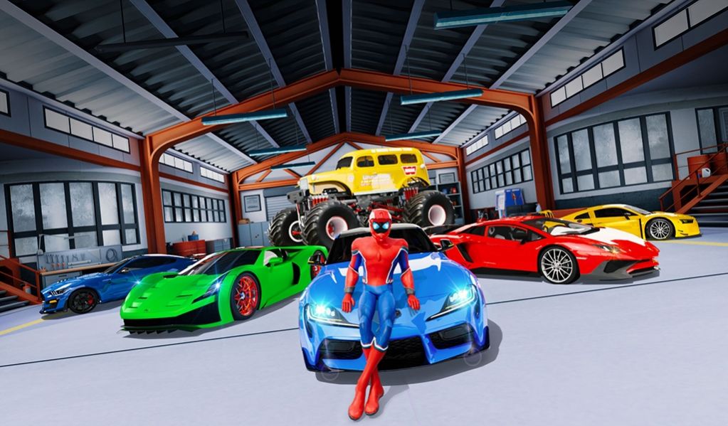 超级英雄汽车大型斜坡特技游戏手机版下载  v1.0图3