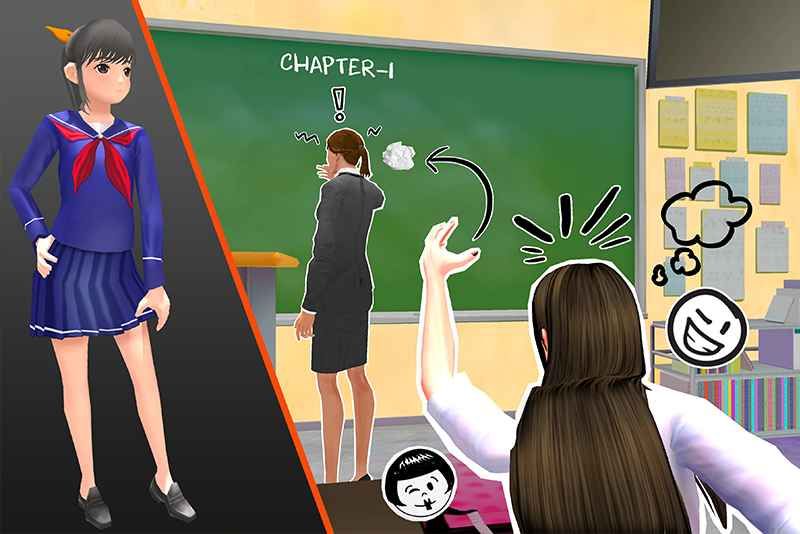 高中虚拟女孩模拟器手机游戏官方版  v1.1图2