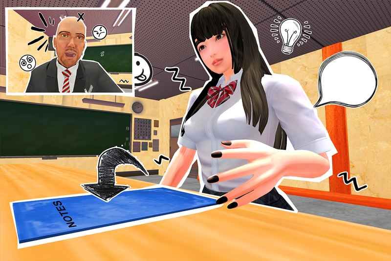 高中虚拟女孩模拟器手机游戏官方版  v1.1图3