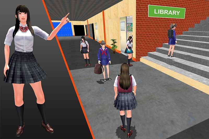高中虚拟女孩模拟器手机游戏官方版  v1.1图1