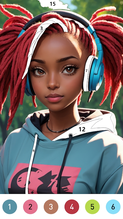 Black Color Paint By Number game apk download图片1