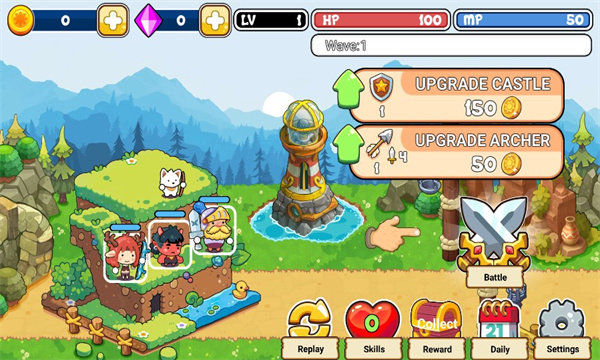 城堡防御迎战浪潮游戏中文最新版（castle defense fight waves）  1.0.3图2