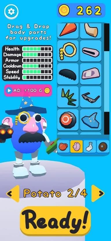 马铃薯竞技场游戏中文版（Potato Arena）  v0.1.1图3