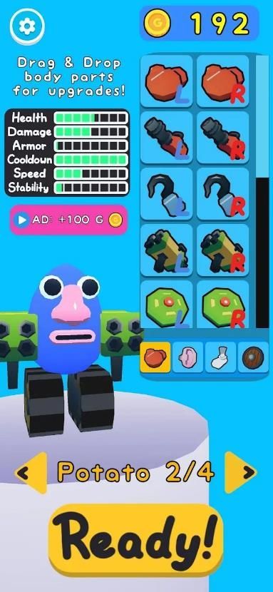 马铃薯竞技场游戏中文版（Potato Arena）  v0.1.1图2