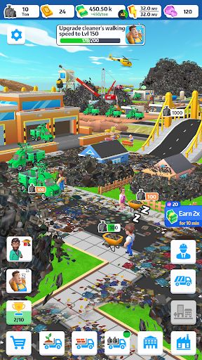 Trash Tycoon Idle business mod apk unlimited money and gems  v2.7.1图1