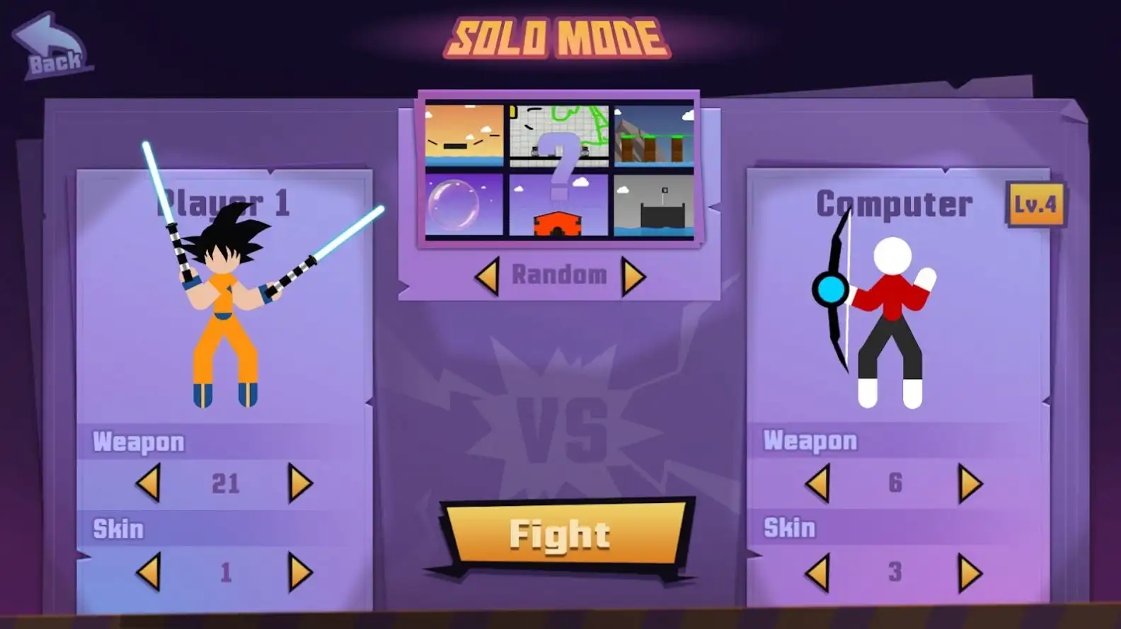 火柴人与至尊战士之战游戏无广告最新版（Stickman Fight Supreme Warriors）图片1